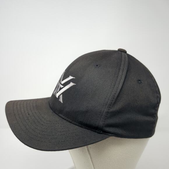 Vortex Fitted Baseball Cap Black Medium Lightweight Embroidered Flexfit 6 Panel - Picture 3 of 9